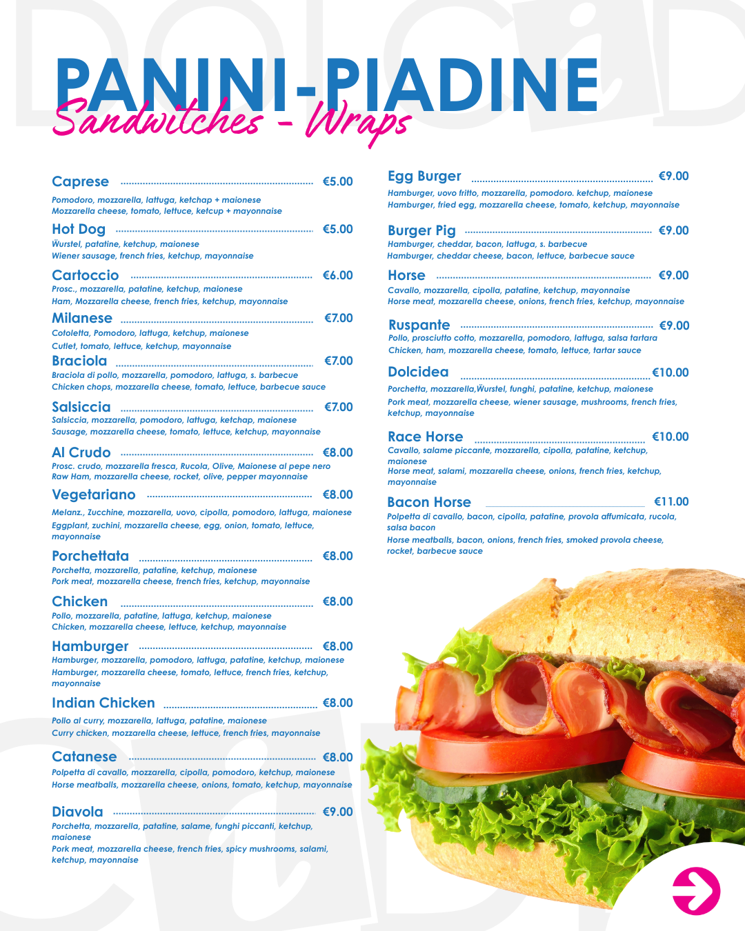 Menu Dolcidea 2